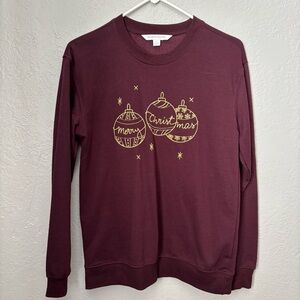 Women's Burgundy Christmas Sweater
